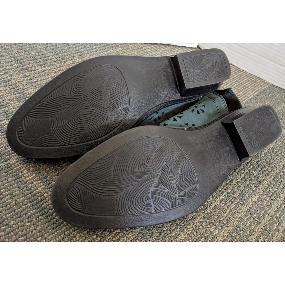 Rieker Womens Blue Suede Slingback Wedge Shoes 40 Antistress Cut Out‎ Low Heels - Picture 6 of 6